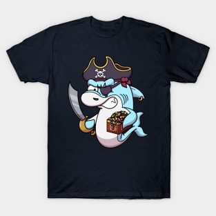 Pirate Shark With Treasure T-Shirt